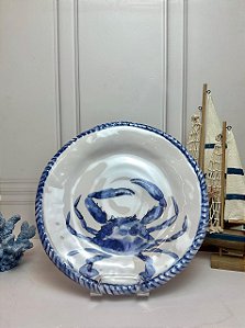 Prato Melamina Raso Siri Azul