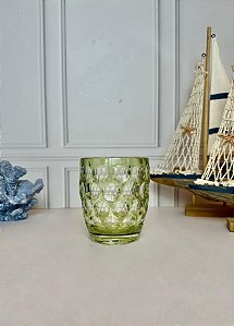 Copo em Acrílico Lapidado Círculos - Verde