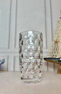 Copo Longo em Acrilico Lapidado Círculo - Transparente