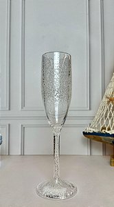 Taça Champanhe Acrílico Bolhas - Transparente