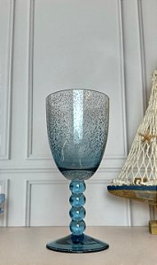 Taça Acrílico com Bolas e Bolhas Degradê - Azul