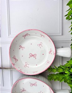 Panelinha de cerâmica laço fundo branco