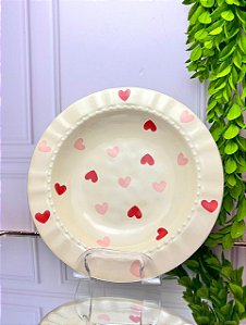 Prato de cerâmica coração