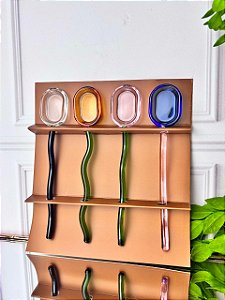 Caixa 4 mexedores drink orgânico borossilicato