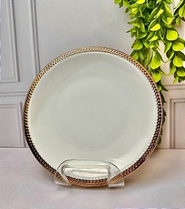 Prato porcelana sobremesa paddy
