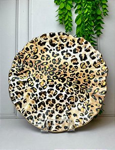 Prato raso Jaguar dore estampado
