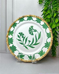 Prato sobremesa colorful handmade verde 1
