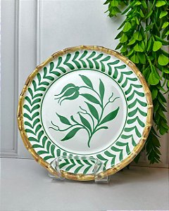 Prato sobremesa colorful handmade verde 2