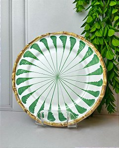 Prato sobremesa colorful handmade verde 3
