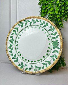 Prato raso colorful handmade verde 1