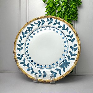 Prato raso colorful handmade azul 1