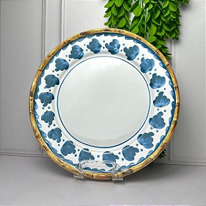 Prato raso colorful handmade azul 2