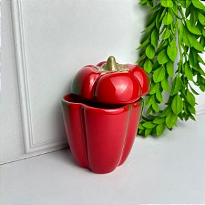 Pote pimentão c/ tampa vermelho