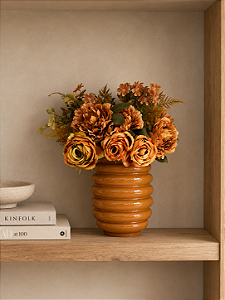 Vaso Decor em Vidro Terracota