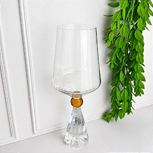 Taça vidro diamond âmbar 595 ml