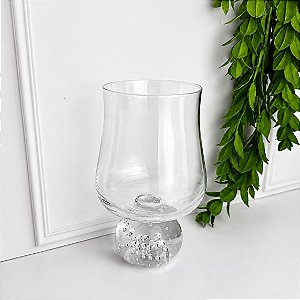 Taça transparente haste bolha 440 ml
