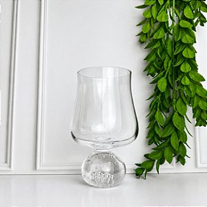 Taça transparente haste bolha 440 ml