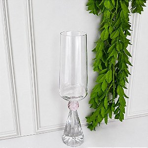 Taça vidro diamond champanhe rosa 305 ml