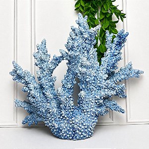Escultura coral em resina azul