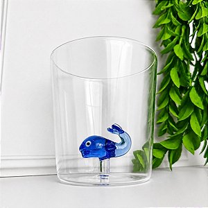 Copo borossilicato 3D luva baleia 350 ml