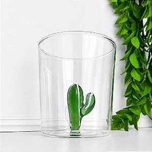 Copo borossilicato 3D luva cacto 350 ml