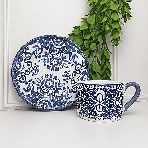 Xícara chá Dolce Mare azulejo
