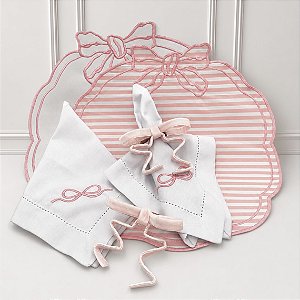 Kit 2 lugares Laço rosa