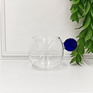 Xícara borossilicato esfera azul 100 ml
