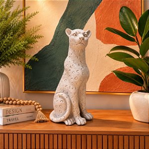 Escultura Leopardo polirresina