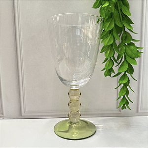 Taça vidro haste colorida verde (420 ml)