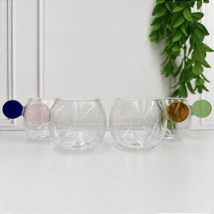 CJ 4 xícaras borossilicato esfera (100 ml)