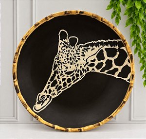 PRATO RASO ANIMAIS PRETO GIRAFA