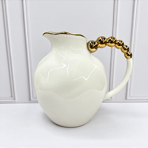 Jarra porcelana esfera dourada - 1600ml