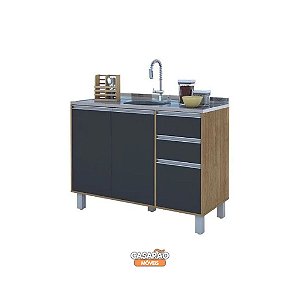 BALCAO 120 PREMIUM FREIJO/GRAFITE