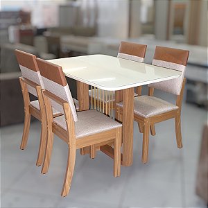 MESA NATALI 120 + 04  UNID CADEIRA MILLA