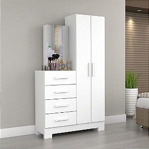 COMODA PALMAS - PE/ESPELHO BRANCO