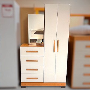 COMODA PALMAS - PE/ESPELHO CINAMO/OFF