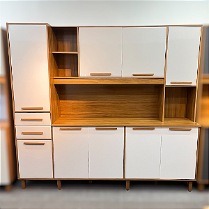 ARMÁRIO DE COZINHA DUBAI FREIJO / BAUNILHA