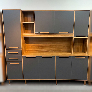 ARMÁRIO DE COZINHA DUBAI FREIJO / CHUMBO