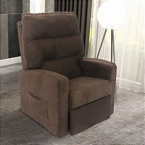 POLTRONA DO PAPAI DUBAI - VELUDO CHOCOLATE