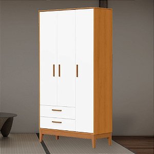 ROUPEIRO FLIP 3 PORTAS - BRANCO FOSCO / SAVANA