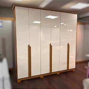 Roupeiro Andreas 06 Portas Nature/Off White