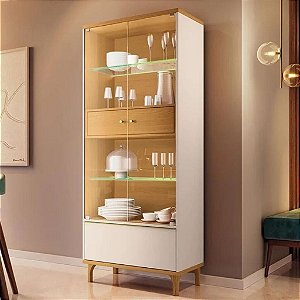 CRISTALEIRA LUMINA - OFF WHITE/CINAMOMO