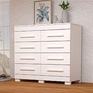 COMODA NALU 08 GAVETAS - BRANCO