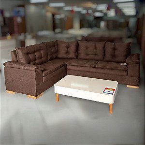 SOFA DE CANTO IDEALE - LINHO CHOCOLATE L13