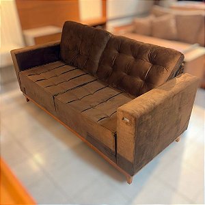 SOFA NILO VELUDO DELUXE MARROM