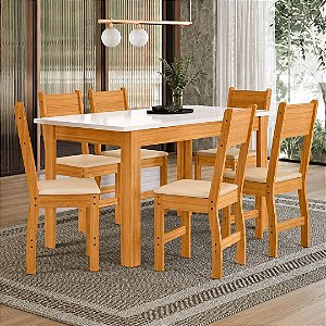 SALA JANTAR BELLAGIO 6L CAD MILANO - FREIJO / OFF WHITE