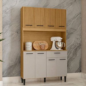 KIT CASSIA 8 PORTAS CINAMOMO/OFF WHITE