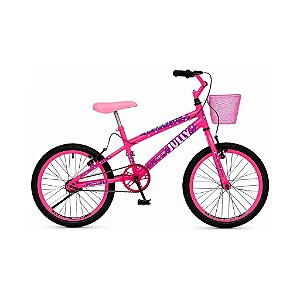BICICLETA COLLI JULLY ARO 20 C/ CESTO - ROSA NEON