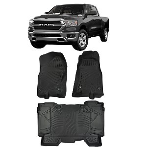 Jogo Tapete Bandeja Dodge Ram 1500 2019 À 2022 Automotivo